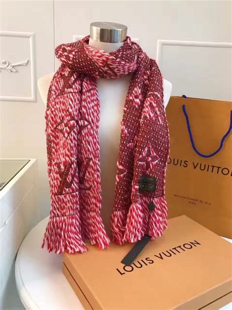 red louis vuitton scarf replica|louis vuitton knock off scarf.